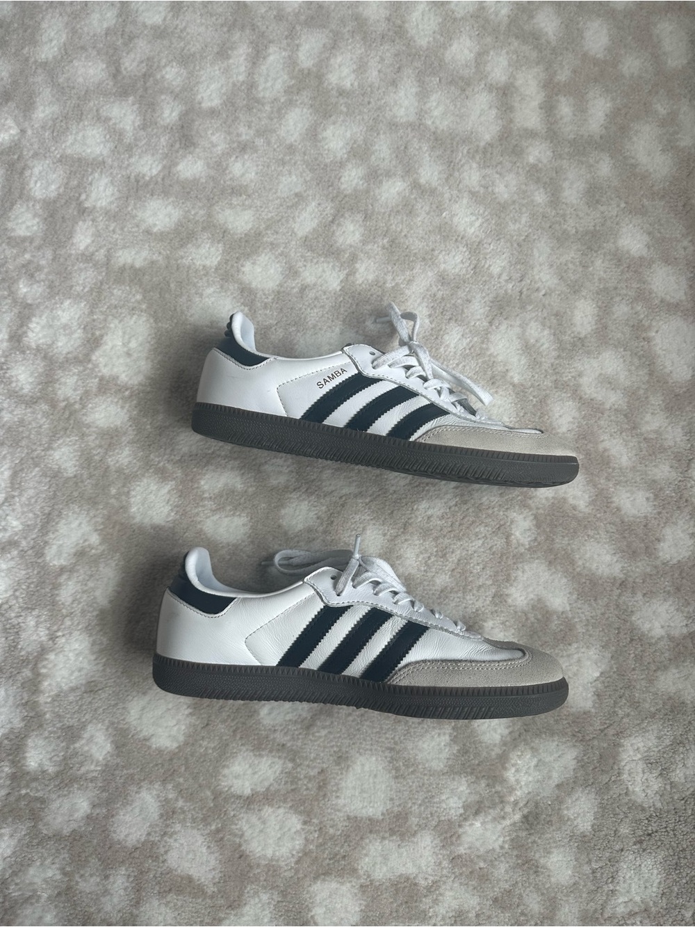 adidas White and Black Samba Low-Top Sneakers - Picture 2 of 4